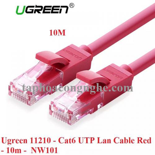 Ugreen 11215 10M màu Đỏ Cáp mạng LAN cat6 UTP NW101 30011215